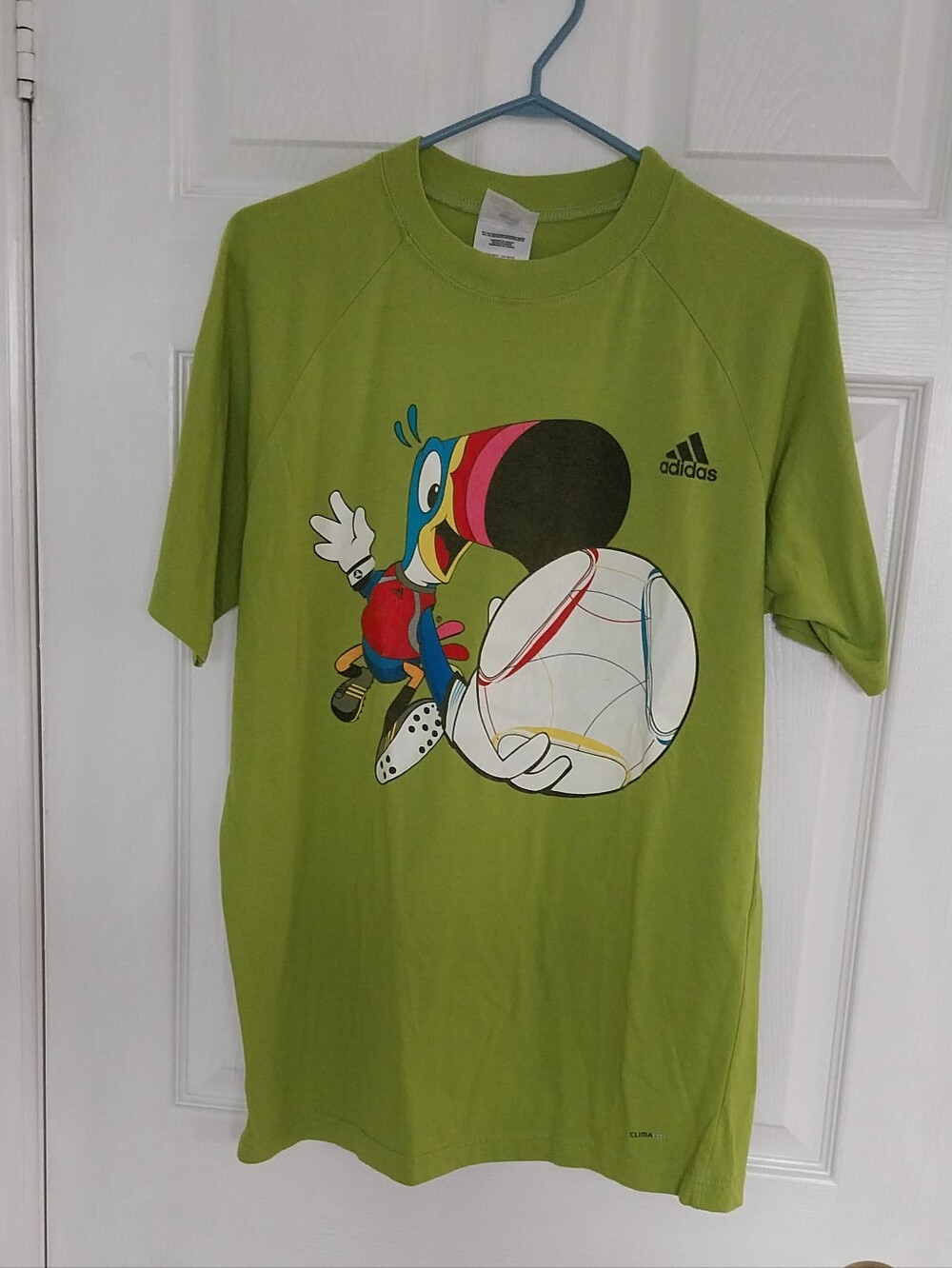adidas Bright Green Toucan Soccer Graphic Tee